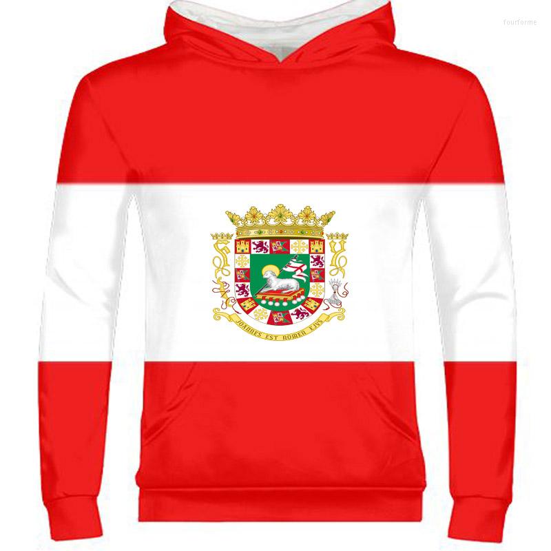 

Men' Hoodies PUERTO RICO Male Youth Diy Free Custom Made Po Pri Boy Zipper Sweatshirt Nation Flag Pr Rican Spanish Country College Clothes, 1007