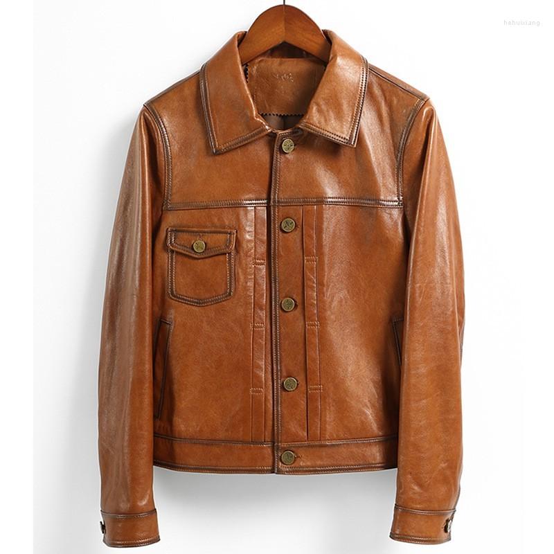 

Women's Leather 2023 Brand England Style Women Short Sheepskin Jackets Fashion Genuine Spring Autumn Single Breasted Real Jacke, Black