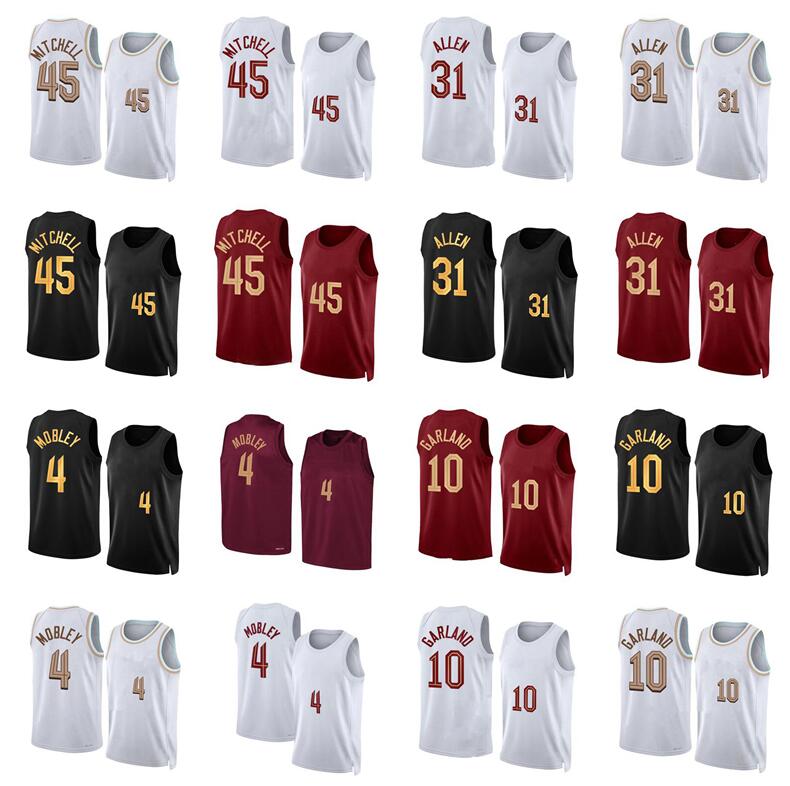 

Donovan Mitchell Basketball Jersey Darius Garland Evan Mobley Jarrett Allen 2022-23 new season Men Youth S-XXL city jerseys 45 10 4 31, With logo