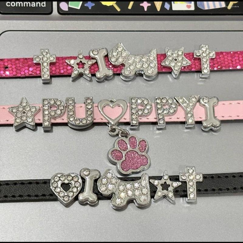 

Charm Bracelets Punk Y2k Puppy Star Pentagram Cross Love Heart Bracelet For Women Sweet Cute Cool Leather Harajuku Trend Jewelry Gift