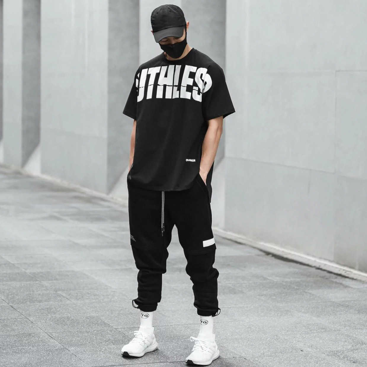 

Men's T-Shirts Summer Men t-shirts Fashion Harajuku Funny Print Oversized causal t shirt Mens Hip Hop Streetwear Tee Shirt Homme Male Tops Tees L230217, Black