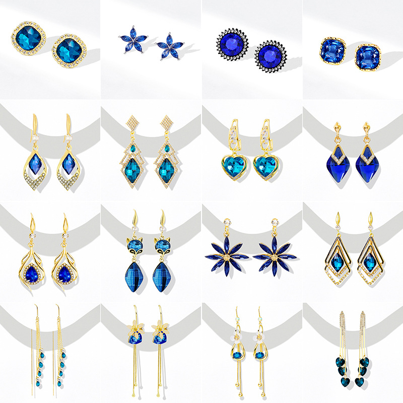 

Stud Vintage Mixed Color Statement Geometric Long Hollow Metal Earrings for Women Fashion Jewelry Bohemian Female