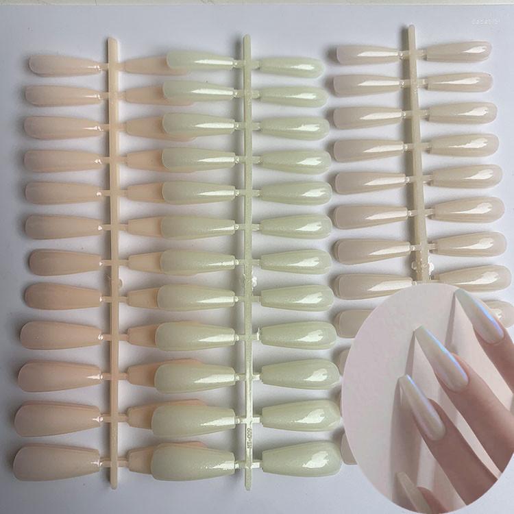 

False Nails 24pcs Artificial Stiletto Nail Tips Simple Fashion Lasting Fake Wearable Full Cover Finished Fingernails, Ck001