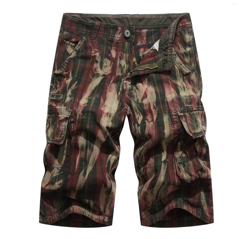 

Men's Shorts 29Quality Men Military Cargo Summer Army Green Cotton Loose Multi-Pocket Fashion Casual Trousers, Picture shown