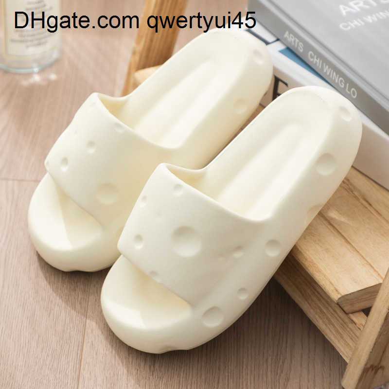 

qwertyui45 Slippers Slippers 2023 new cheese sandals men and women eva couples wear thick soled sandals indoors and outdoors in summer 021723H, Beige