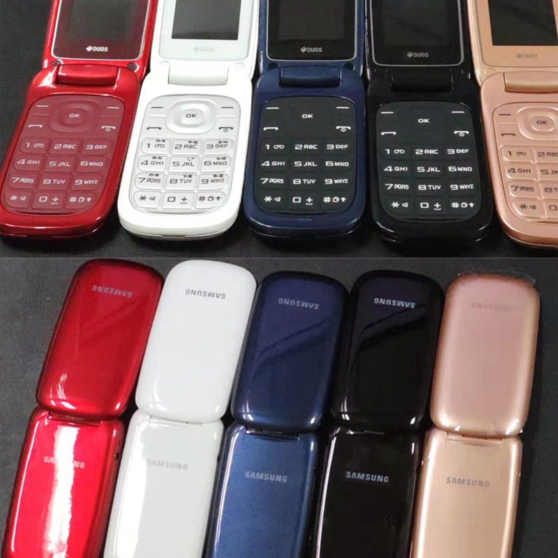 

Original Refurbished Cell Phones Samsung E1270 Flip phone GSM Unlocked for Elderly Student Mobilephone, Black