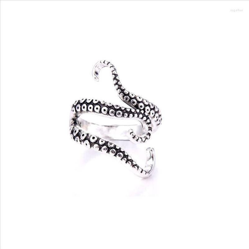 

Cluster Rings Retro Male Octopus Ring Adjustable Zinc Alloy Knuckle