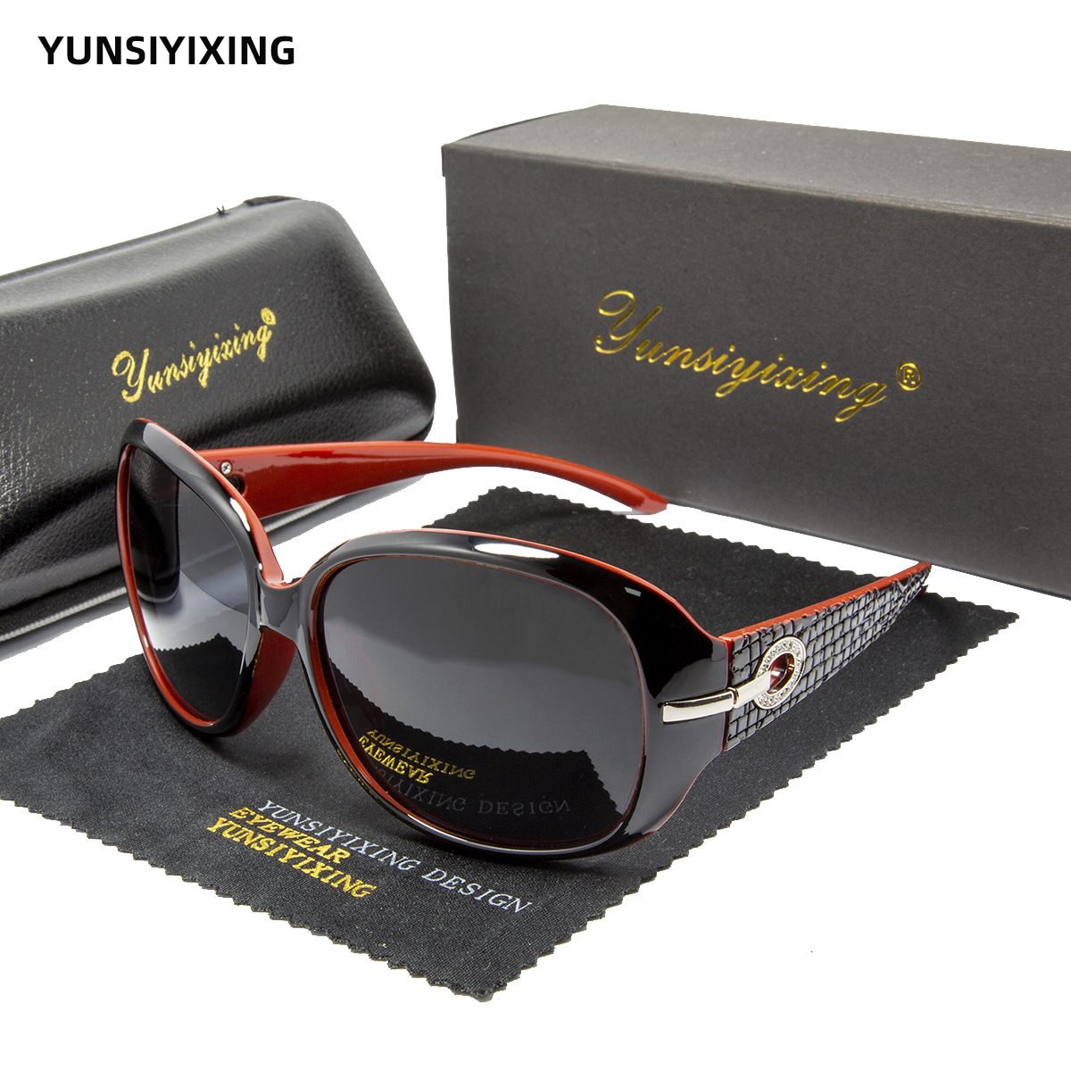 

Sunglasses YSYX Polarized Women Brand Designer Sun Glasses Fashion Classic Big Frame Glass Female Vintage De Sol ST2012 230216