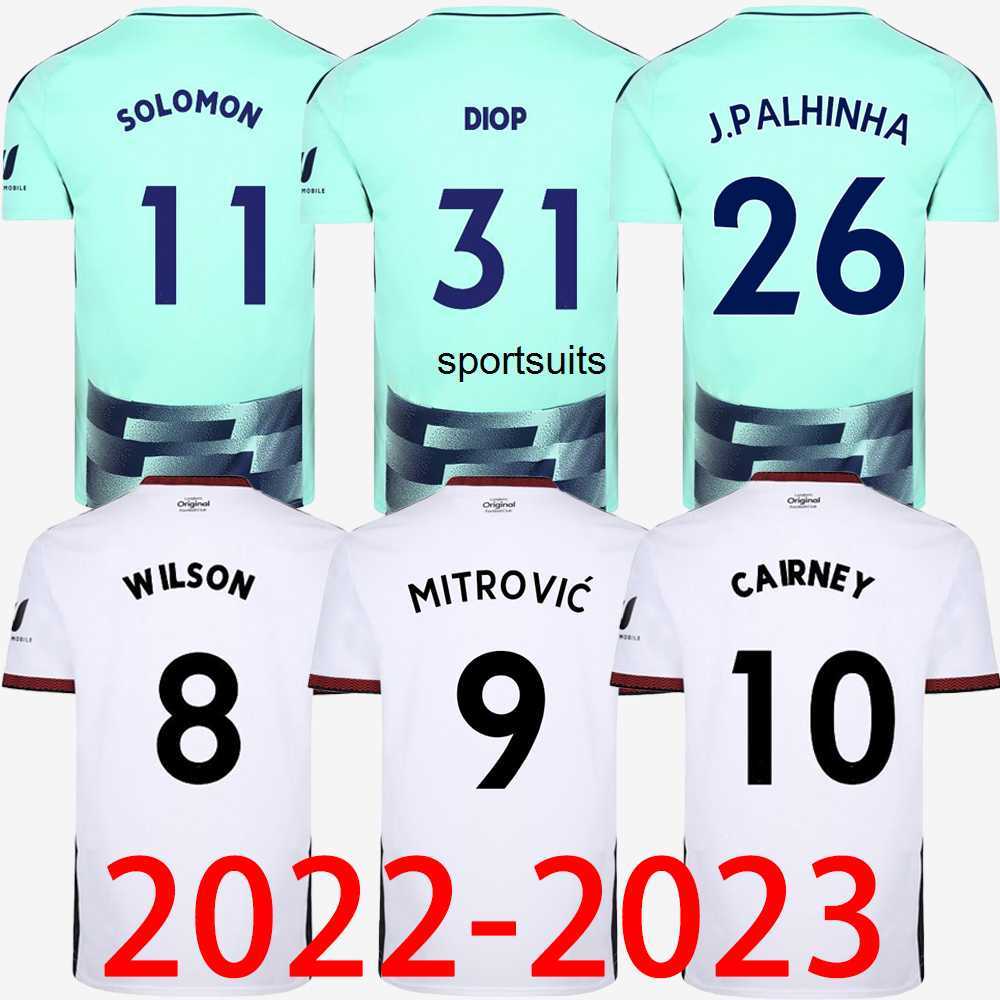 

22 23 soccer jersey J.PALHINHA DIOP KEBANO WILSON MITROVIC CAIRNEY SOLOMON REED ANDREAS CHALOBAH MBABU REAM Home away men kids kit football, 22/23 home 1