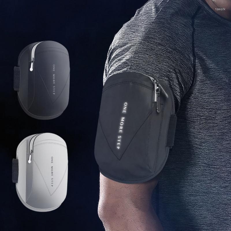 

Outdoor Bags Sports Wristband Bag Running Non Slip Sweat Absorbing Arm With Reflective Mobile Phone, Black color