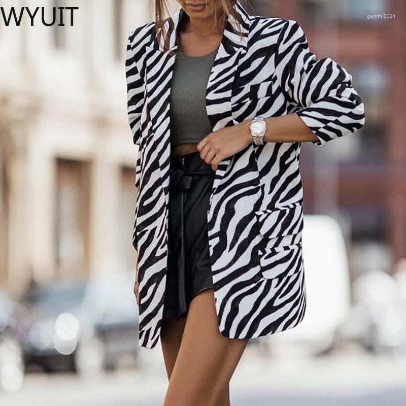 

Women' Suits Women Long Sleeve Pocket Loose Coats Chic Elegant Black Print Suit Jacket Tops Fashion Casual Commuter Blazer Outwear, 01 black