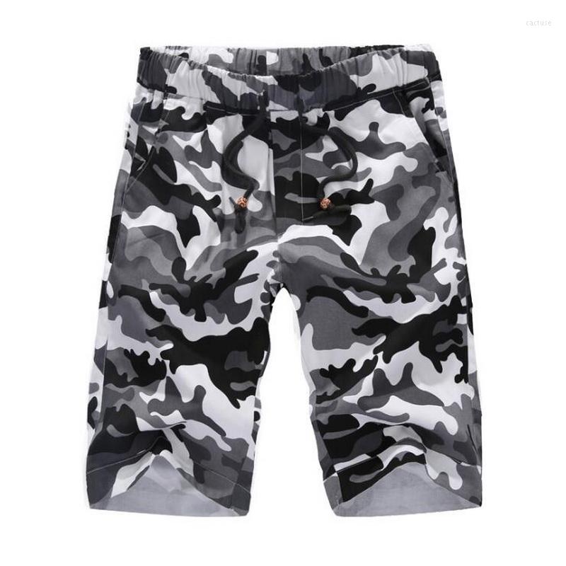 

Men's Shorts Summer Camo Cotton Camouflage Male Jogger Cargo Men Beach Five-Point Pants, Army green