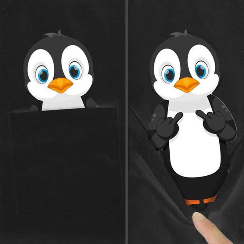 

Men' T-Shirts CLOOCL Funny T-Shirt Fashion Brand Summer Pocket Penguin Printed T-shirt Men Women Shirts Casual Tops Unisex Cotton Tops L230217, Cotton t-shirt 7