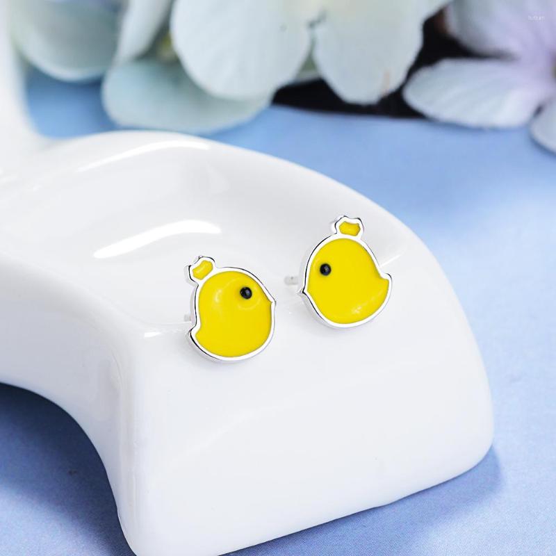 

Stud Earrings Ear Studs For Girls Cartoon Creativity Little Yellow Chicken Women Simple Cute Student Fashion Jewelry Wholesale