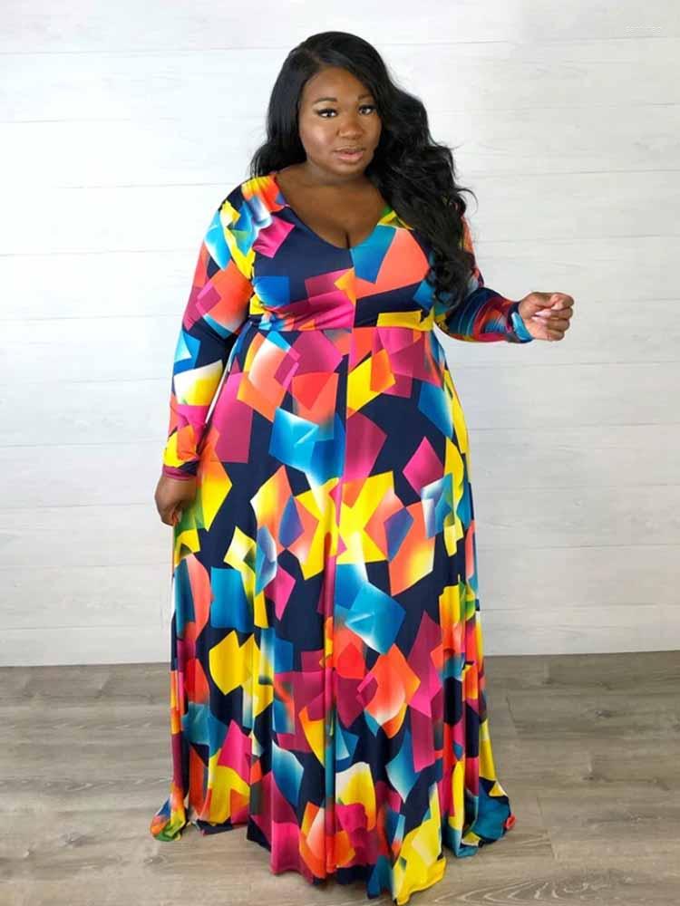 

Plus Size Dresses Sexy Dress Women Elegant With Sash Ladies Streetwear Maxi Long Sleeve Wholesale Bulk Drop, Multi