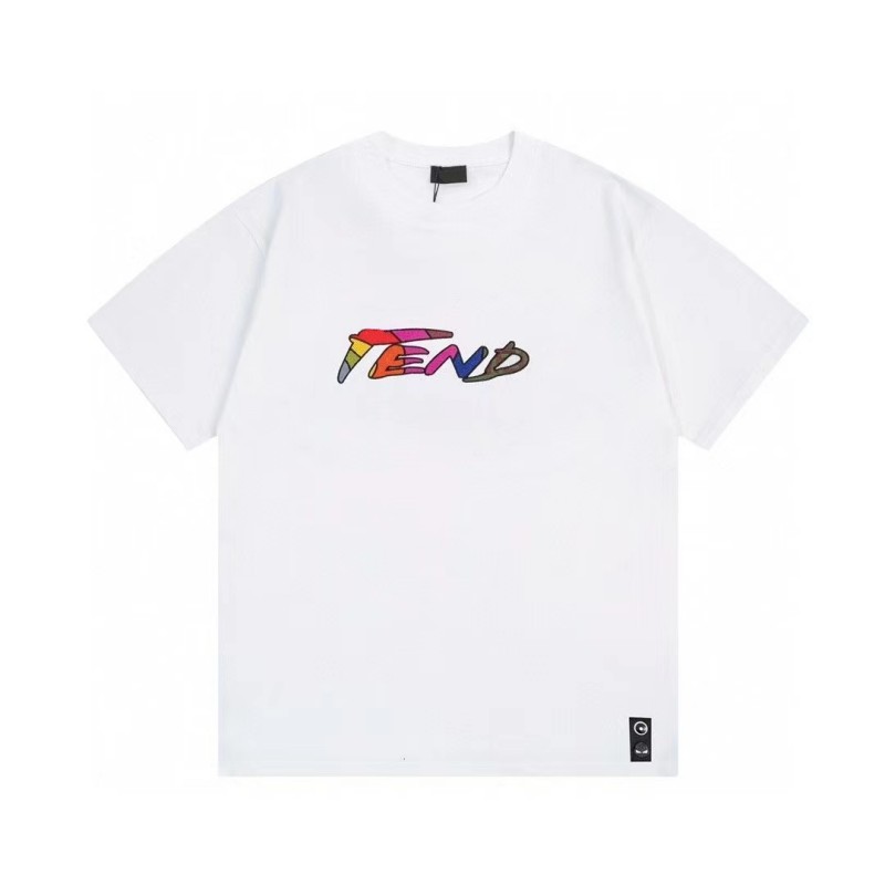 

men t shirt designer letter-printed short-sleeved cotton breathable sweatshirt street holiday couple's same clothing