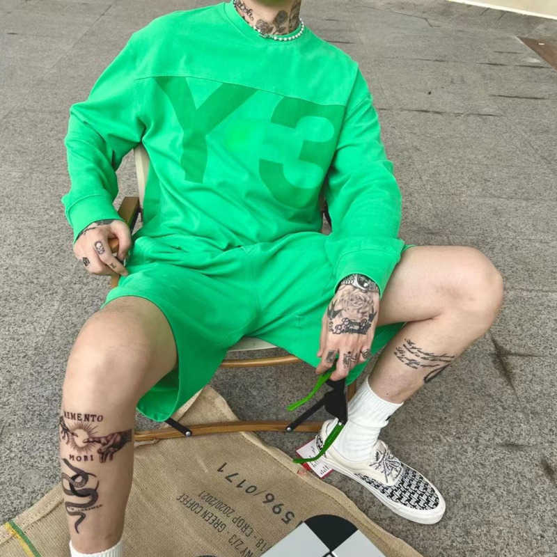 

Loose sweatshirt mens t shirt y3 designer tshirt cotton long-sleeved tshirts men women Tshirt pullover shirts oversize sweater, Black