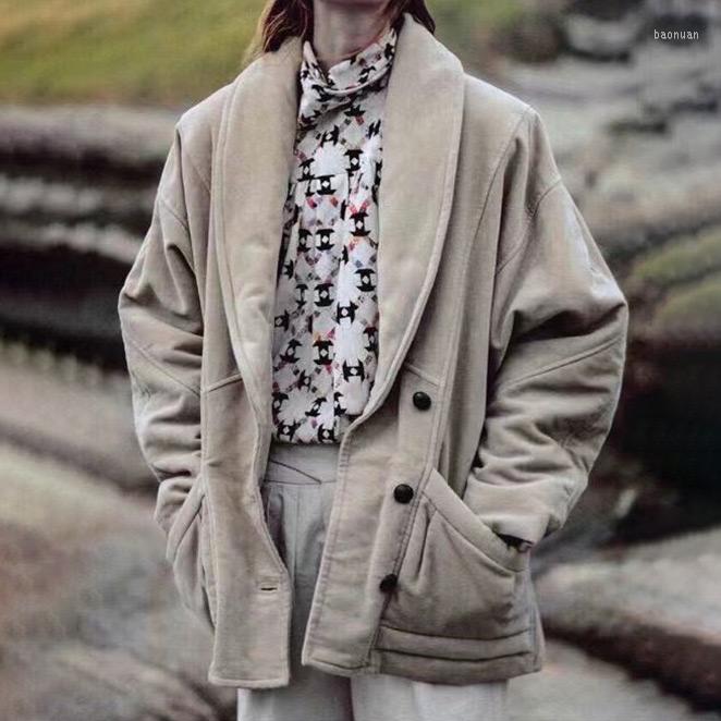 

Women' Jackets Women Cotton Pockets Lapel Jacket Outerwear Top, Color as real pic