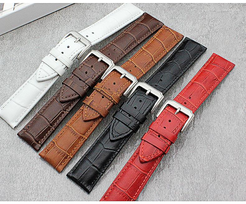 

Watch Bands The First Layer Of Leather Men's Semi-thin Universal Strap Female 12mm/14mm/16mm/18mm/20mm/22mm
