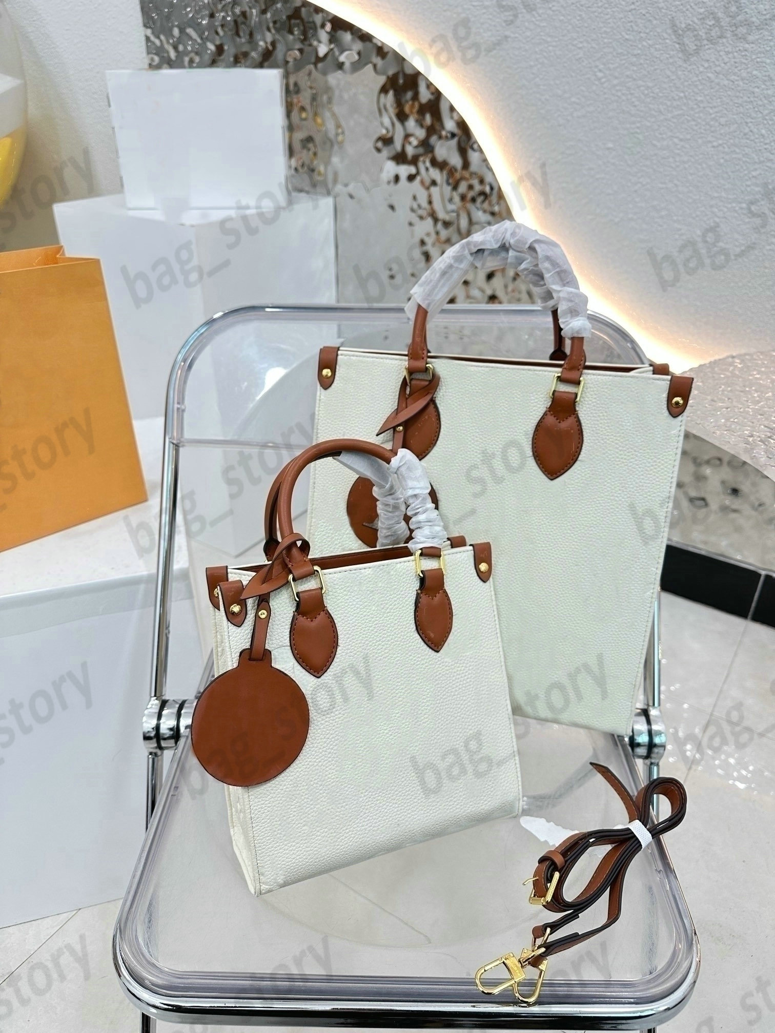 

ONTHEGO bag Luxurys Designers Relief bags Famous Classical Designer Messenger Lady Cross Body Bags Handbag Female Tote Satchel Purse