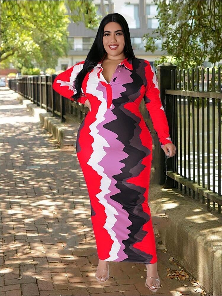 

Plus Size Dresses Clothes Lady Fashion Chic And Elegant Woman Dress Long Sleeve Midi Sexy Tight Wholesale Bulk Drop, Blue