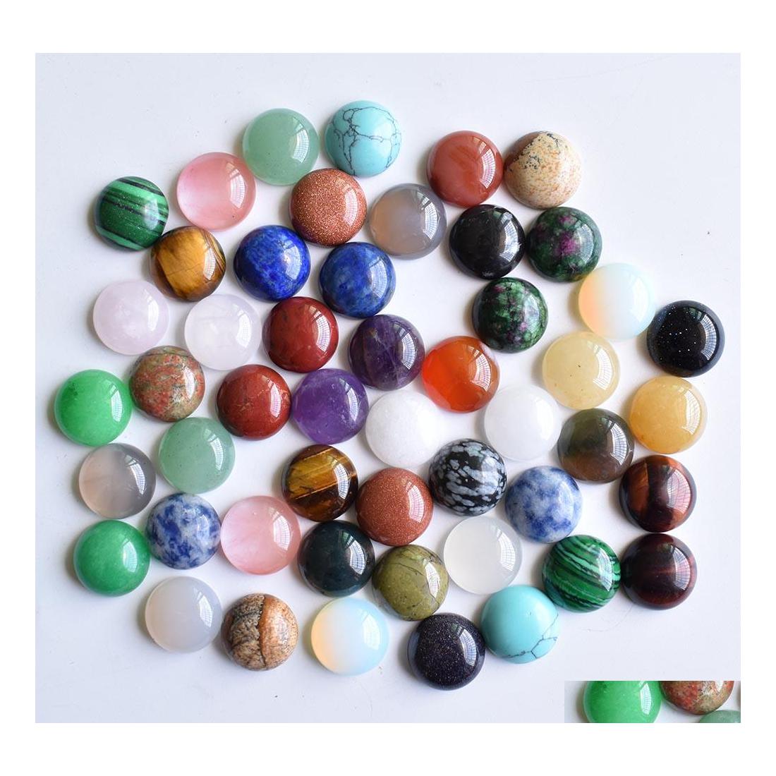 

Stone Natural 12Mm Round Loose Beads Opal Rose Quartz Tigers Eye Turquoise Face For Necklace Ring Earrrings Jewelry Drop Delivery Dhvr9