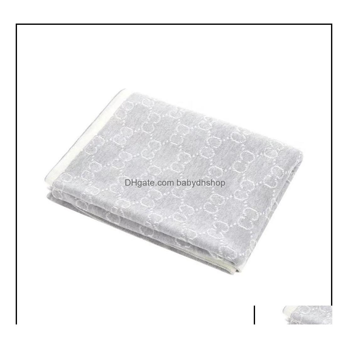 

Blankets Swaddling Designer Brand Baby Luxury Letter Embroidery Spring Born Super Soft Swaddle Wrap Infant S Babydhshop Drop Deliv Dhgr9, 1#