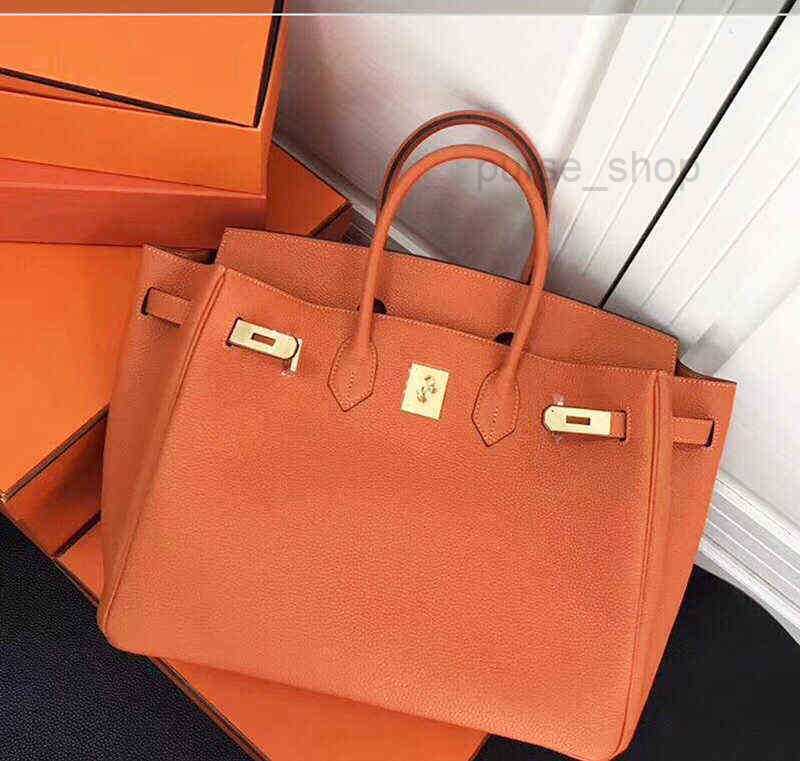 

Tote Bag Birks Cowhide Handbag Genuine Leather Women Designer Purse Luxury French Pattern Fashion Brand Commuter Mother Large CapacityHers mees 8M7G, Flax blue 30