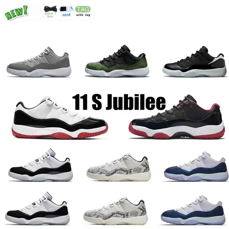 

Wholesale Classic Jubilee 25th Anniversary11 Basketball Shoes Bred Space Jam Legend Blue Platinum Tint Heiress Black Pinnacle Grey Men Women Sneakers Szie 35-46, 11