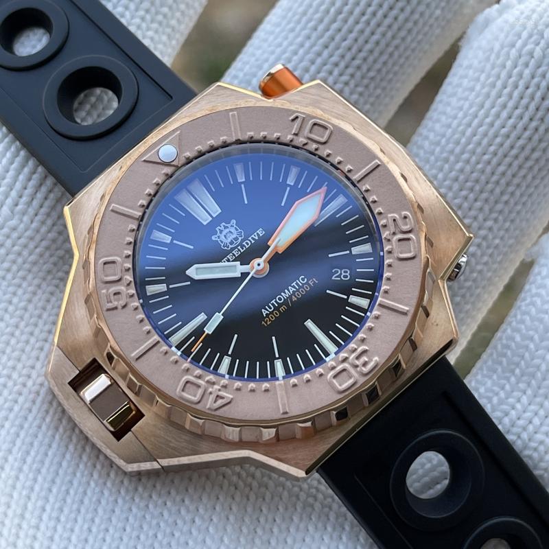

Wristwatches STEELDIVE Mens Dive Watches Bronze Luxury Men Automatic Watch 1200M Waterproof Mechanical Wristwatch BGW9 Luminous Sapphire, Dive watch 2
