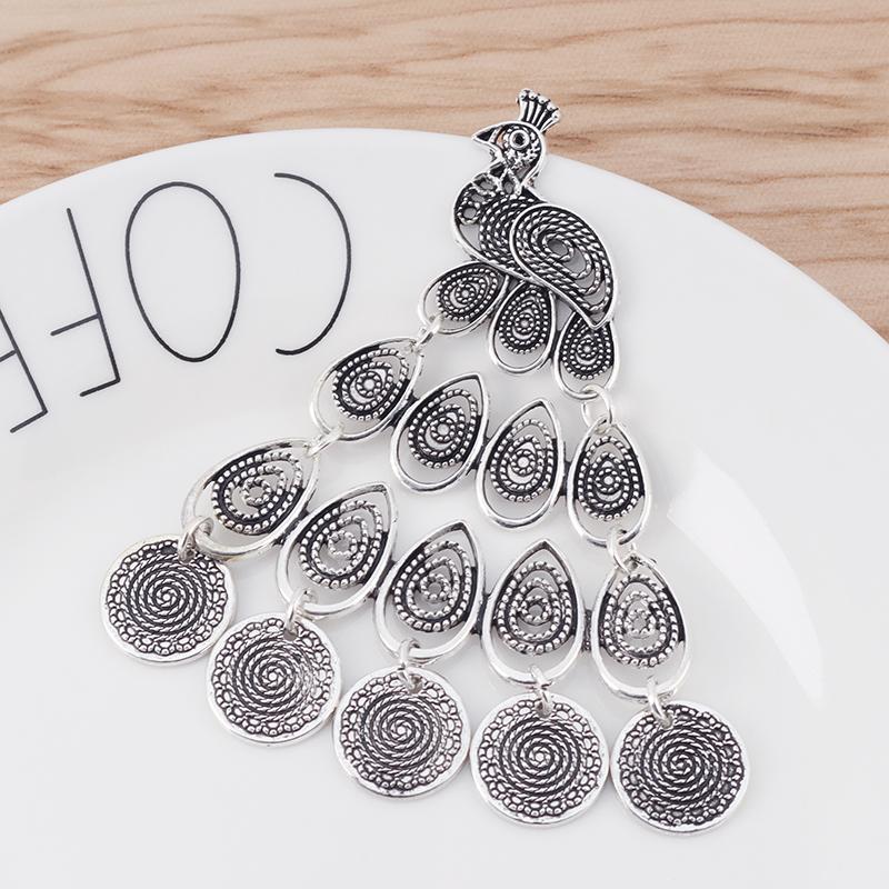 

Pendant Necklaces Pieces Tibetan Silver Hollow Filigree Peacock Charms Pendants For Necklace Jewellery Making Findings 80x70mmPendant
