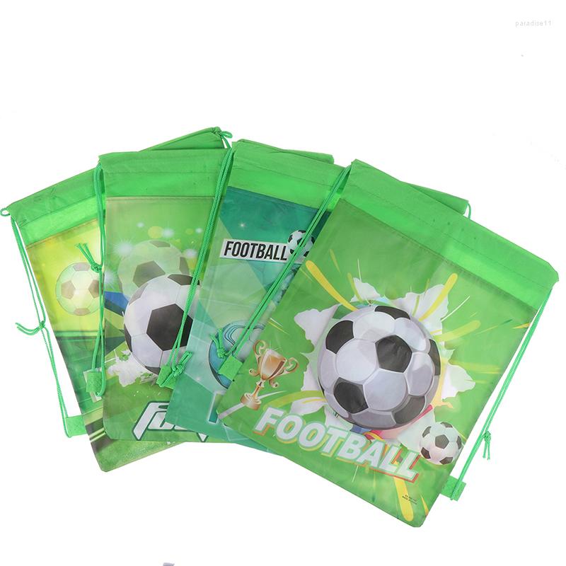 

Shopping Bags 5styles Non-woven Fabrics Football Drawstring Gift Cartoon Backpack Kids Boys Shoes Clothes Storage Bag