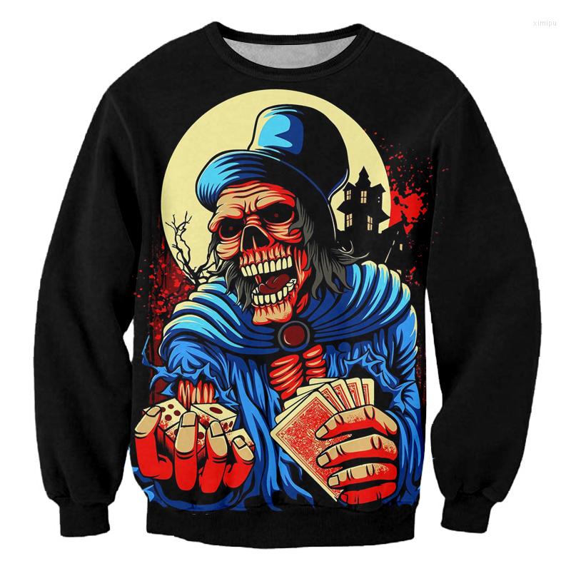 

Men's Hoodies IFPD EU/US Size Poker Skull 3D Printed Sweatshirts Unisex America Brand Quality Tracksuits Coats Fashion Plus Clothing