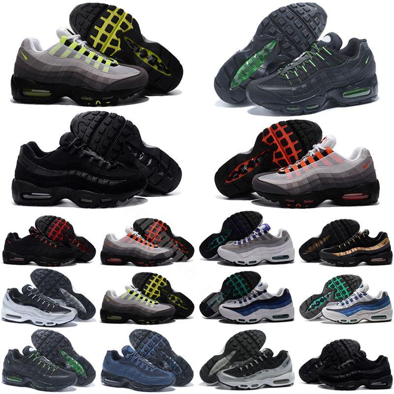 

Boots OG 95 95s running shoes snaker Outdoor Sneakers Triple Black White Neon Midnight Navy Solar Red Glass Blue Smoke Grey airmaxs Epfeo, Color 5