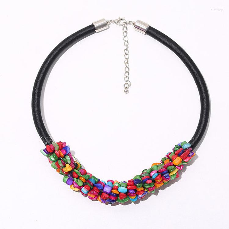 

Choker Bohemian Ethnic Style Gravel Crystal Short Necklace Clavicle Chain Women Chocker