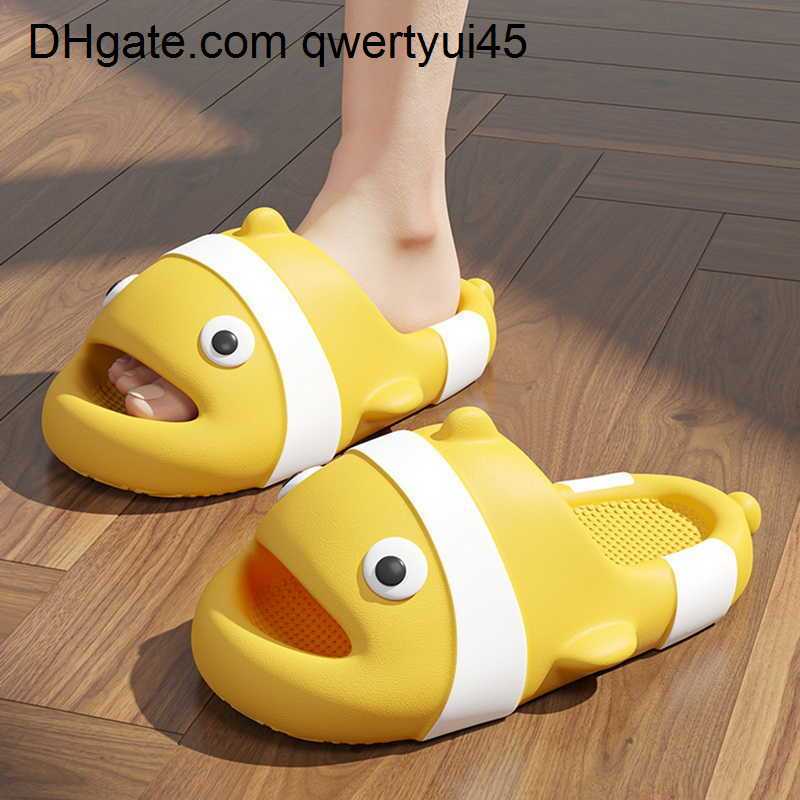 

qwertyui45 Slippers Slippers Cartoon Fis For Women Men Summer Home Anti-Skid EVA Couple Slipper Outdoor Indoor Funny Slides Flip Flops 2023 New 021723H