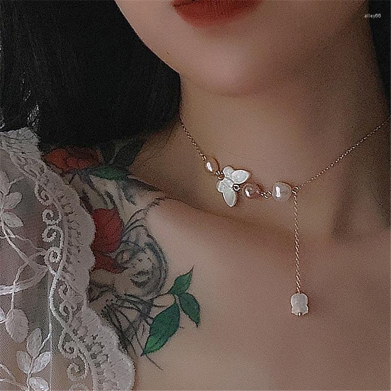 

Chains 2023 Arrival Necklaces Fashion Women Trendy Link Chain Metal Water Drop Elegant Female Jewelry