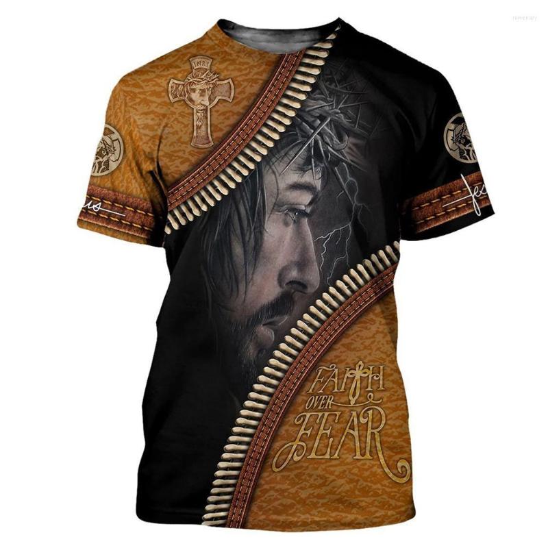 

Men's T Shirts Jesus Christ Men T-shirt 3d Digital Printing Retro Short Sleeve Oversized Top Tees Shirt Clothing Vintage Camiseta, Jesus-42701