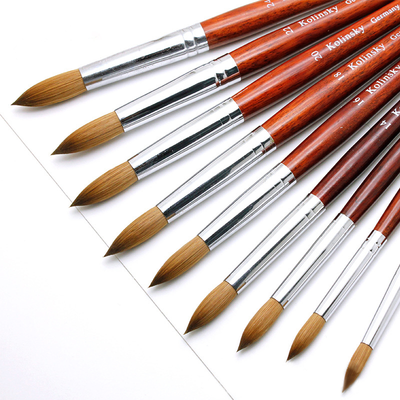 

Acrylic Nail Brush Good Quality Nail Art Mink Brush Wood Handle Gel Builder Manicure Brush Drawing Tools MJB002