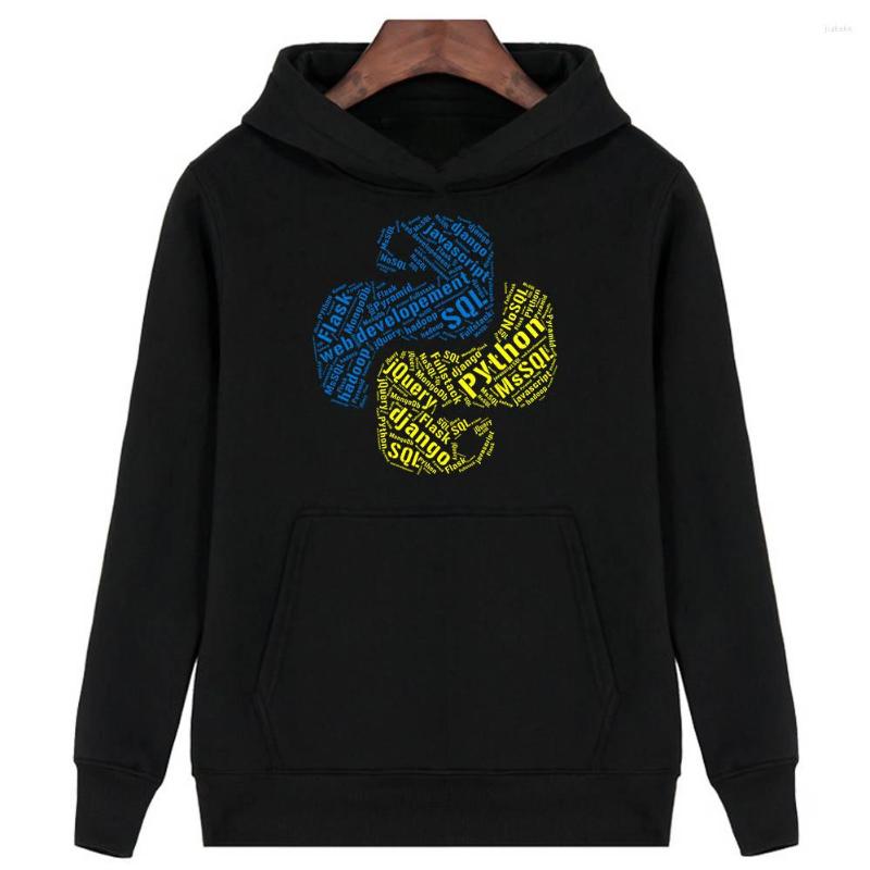 

Men' Hoodies Python Software Developer Programmer Programming Coder Hoodie Fleece Jacket Winter Coat Sweatshirt Funny USA Size -3XL, Black