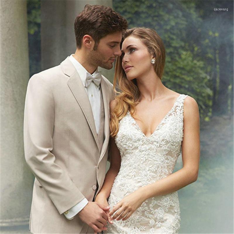 

Men's Suits Wedding Bridegroom Two Button Groom Men Suit 3Pieces(Jacket Pant Vest Tie) Prom Terno Masculino Trajes De Hombre Blazer 754, Picture shown