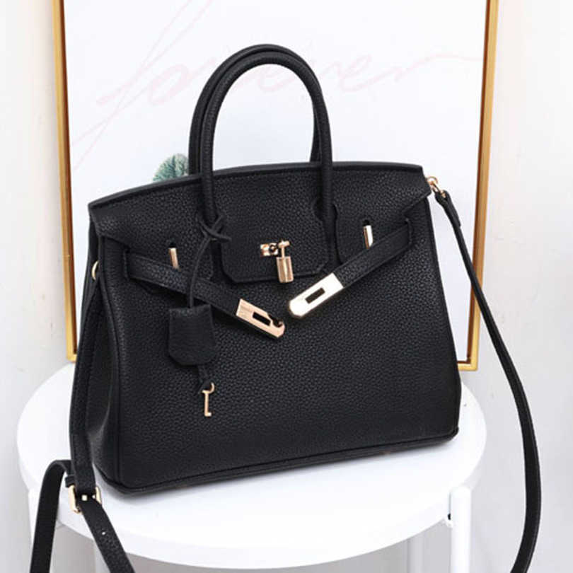 

Women's Bag 2023 Trend Luxury Designer PU pattern diagonal cross women's bag multi-color small single label 50%off Black White Purses Handbag, 20cm black
