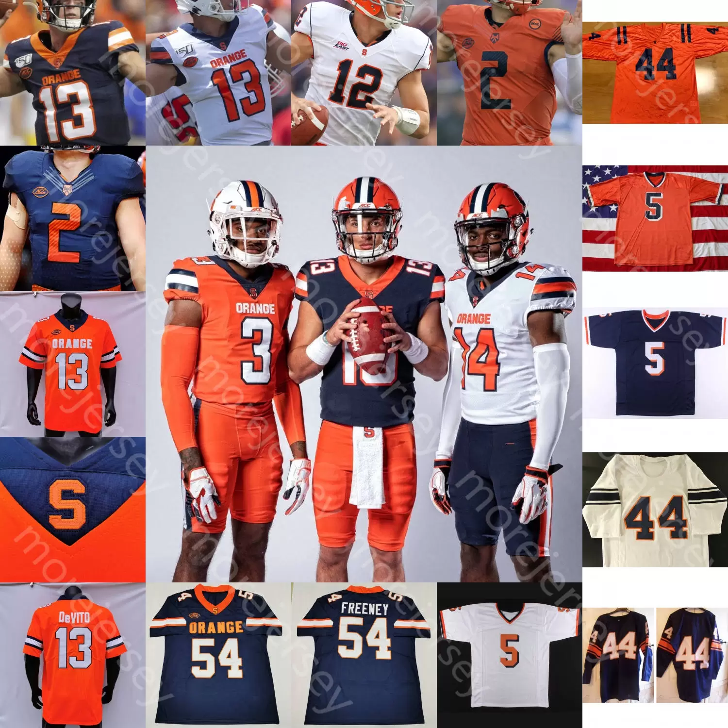 

Custom Syracuse Orange Football Jersey NCAA College Lakiem Williams Eric Dungey Jones Freeney Harrison Art Monk Culpepper Queeley Jonathan, White