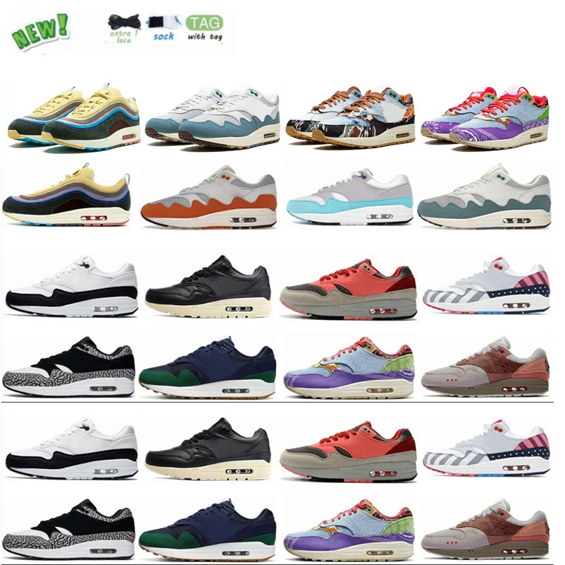 

Wholesale OG Men Women Casual Shoes 1s 87s Night Maroon Black Noise Aqua Saturn Gold Bred Daisy Designer Trainers Outdoor Sports Sneakers 36-45, 40-45