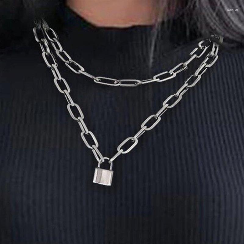 

Chains Creative Retro Personality Geometric Pendant Multi-layer Necklace For Women Jewelry 2023