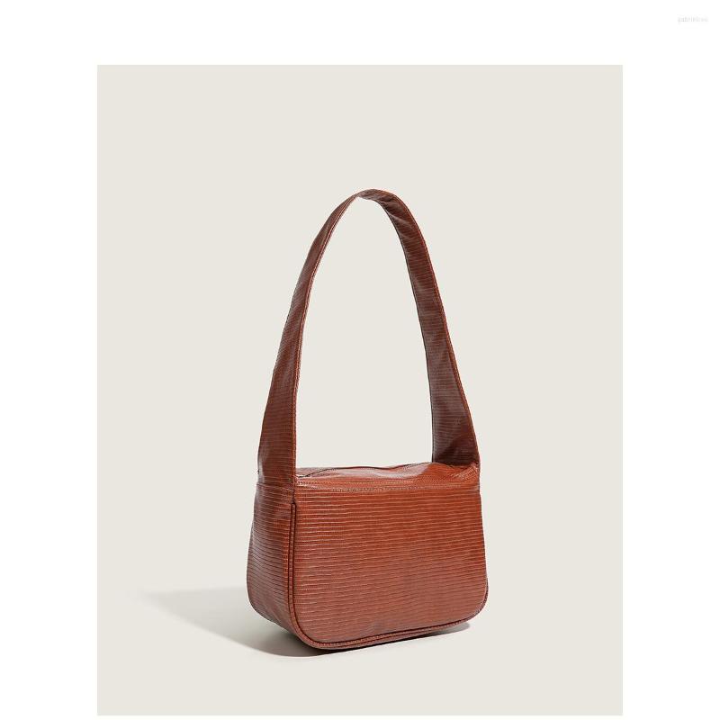 

Evening Bags Vintage Brown Luxury Casual Shoulder Handbag For Women PU Leather Lady