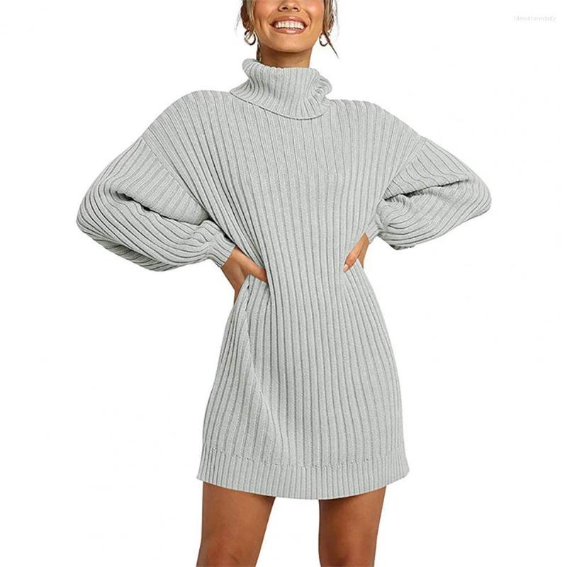 

Skirts Winter Knitted Dress Women Turtleneck Warm Criss Cross Street Pencil Autumn Casual All Match Female Dresses, Beige
