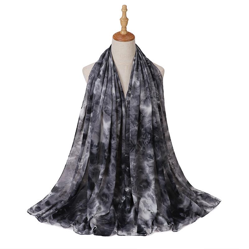 

Scarves 50pcs Ombre Women Plain Bubble Chiffon Scarf Hijab Wrap Printe Solid Color Shawls Headband Hijabs Scarves/scarfScarves