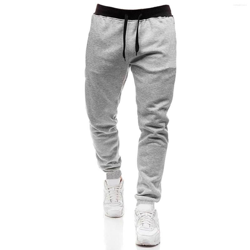 

Men' Pants Mens Casual Hip Hop Solid Color Track Cuff Lace Up Workout With Pocket Warm