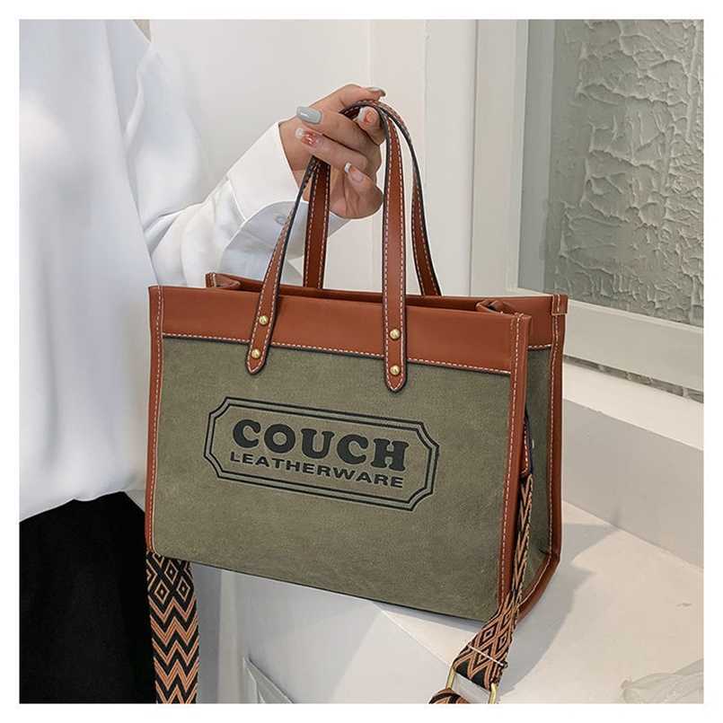 

Canvas tote bag for women new fashionable and versatile Tote bag, Black